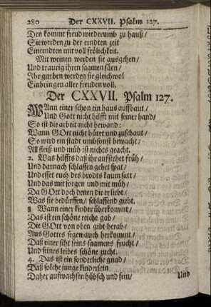 Der CXXVII. Psalm 127. - Der CL. Psalm 150.