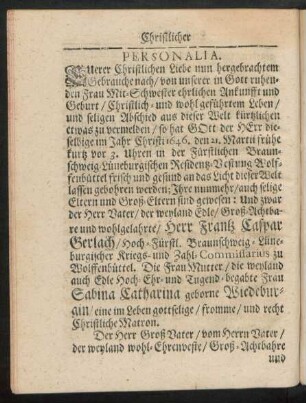 Personalia.
