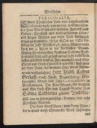 Personalia.