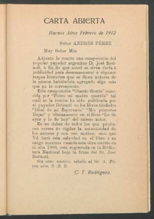 Carta abierta