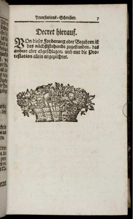 Decret hierauf.