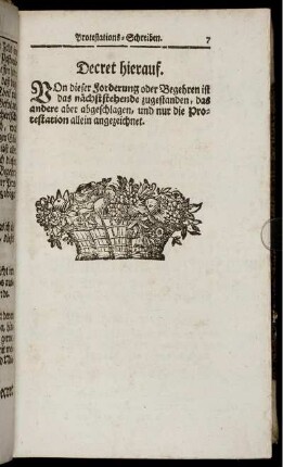 Decret hierauf.