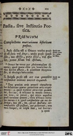 Proemium complectens enarrationem historicam poeseos