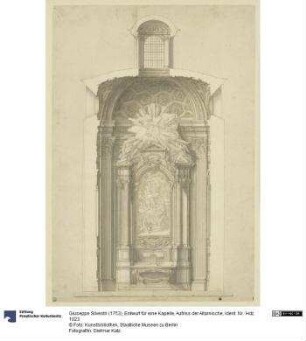 Entwurf für eine Kapelle, Aufriss der Altarnische