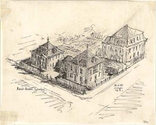 Fischer, Theodor; Bamberg; Haus Dr. Ament - Vogelperspektive