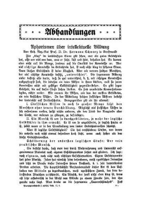 Aphorismen über intellektuelle Bildung