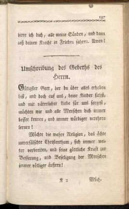 Umschreibung des Gebeths des Herrn.