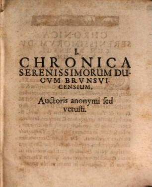 Vetustas Sanctimonia Celsissimae ... Ducum Brunsvic. et Lyneburgensium Domus