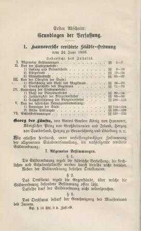 Erster Abschnitt: Grundlagen der Verfassung.