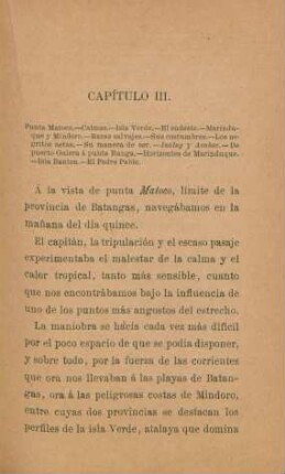 Capítulo III. Punta Matoco. - ...