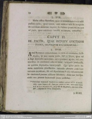 Cap. II. De Pactis, Quae Intuitu Evictionis Fiunt, Secundam Ius Commune