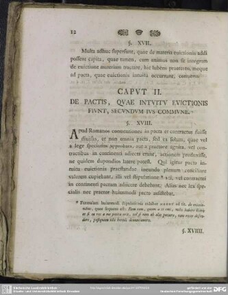 Cap. II. De Pactis, Quae Intuitu Evictionis Fiunt, Secundam Ius Commune