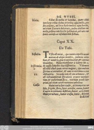 Caput XX. De Tussi.