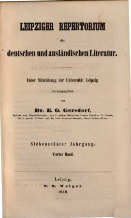 Leipziger Repertorium der deutschen und ausländischen Literatur. 68. 1859 = Jg. 17, Bd. 4 = Bd. 102