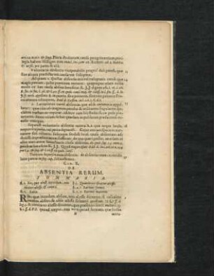 Cap. X. De Absentia Rerum.
