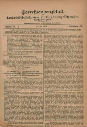 Nummer 28. 11. Juli 1900.