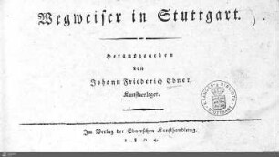 1804: Stuttgarter Adressbücher, 1804