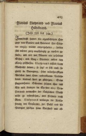 Flavius Liutprand und Flavius Hildebrand. (Jahr 736 bis 744.)