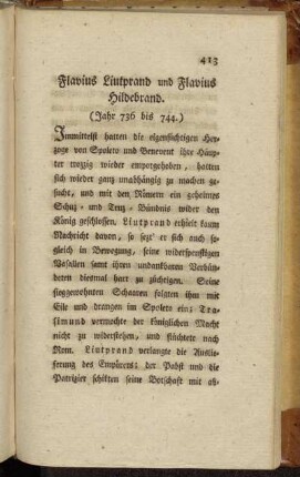 Flavius Liutprand und Flavius Hildebrand. (Jahr 736 bis 744.)