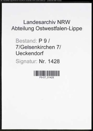 Heiratsregister Standesamt Gelsenkirchen 7 Ueckendorf