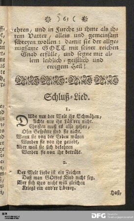 Schluß-Lied.