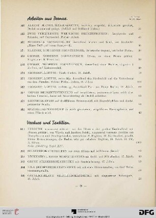 Arbeiten aus Bronze (Nr. 348-359)