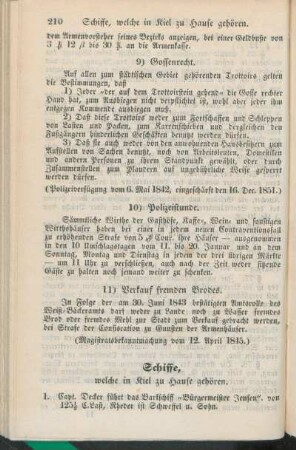 Schiffe, [Schornsteinfeger-Taxe.]