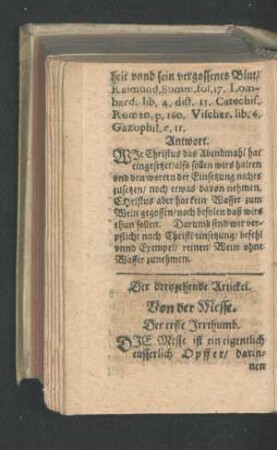 Der dreyzehende Artickel. Von der Messe.