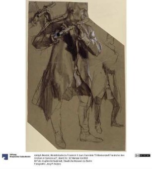 Modellstudie zu Friedrich II. zum Gemälde "Flötenkonzert Friedrichs des Großen in Sanssouci"