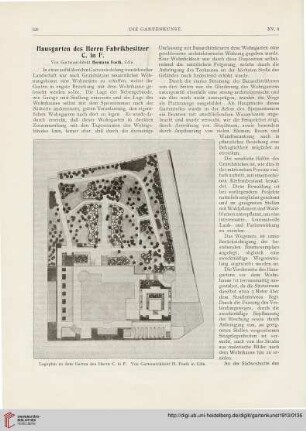 15: Hausgarten des Herrn Fabrikbesitzer C. in F.