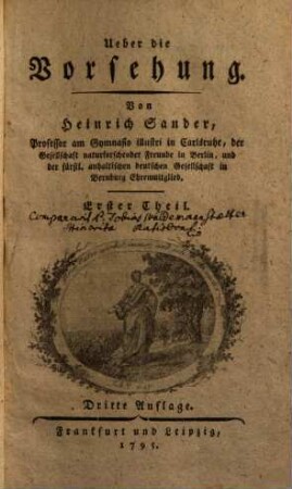 Ueber die Vorsehung, 1