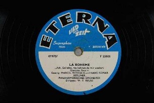 La boheme : "Ach, Geliebte, nie kehrest du mir wieder" / Giacomo Puccini