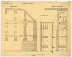Warenhaus Wertheim, Leipziger Straße, Berlin 1. Bauabschnitt: Giebelansichten, 1:50