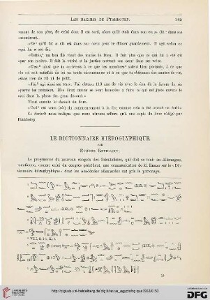 10: Le dictionnaire hiéroglyphique