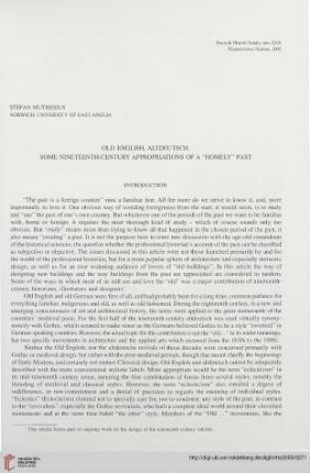 30: Old English, altdeutsch : some nineteenth-century appropriations of a "homely" past