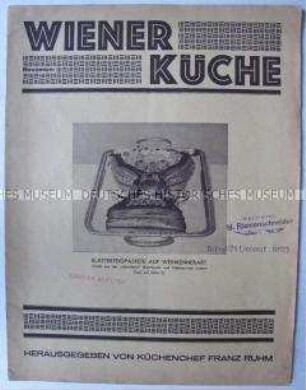 Österreichische Fachzeitschrift "Wiener Küche" mit Kochrezepten und -hinweisen