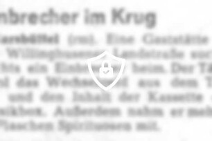 Einbrecher im Krug