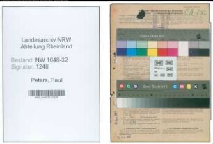 Entnazifizierung Paul Peters , geb. 22.03.1911 (Ingenieur)