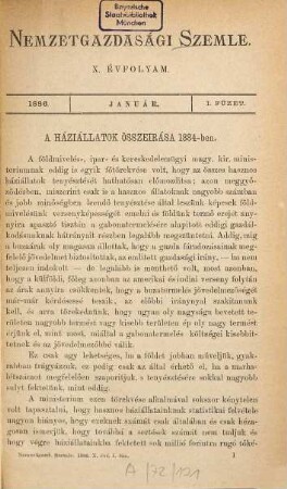Nemzetgazdasági szemle. 10. 1886