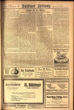 Zweite Ausgabe vom Sonntag, den 19. September 1926.
