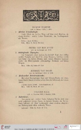[D´Artois-Wyck] (Nr. 1 - 98)