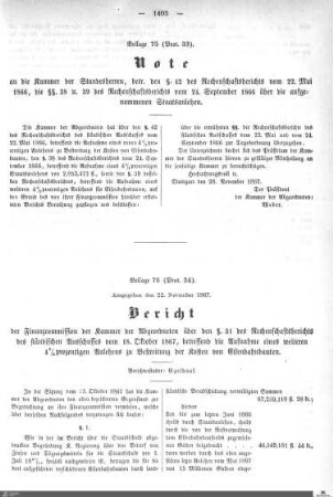 Beilagen zu Protokoll, 33. Sitzung