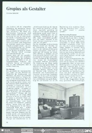 Gropius als Gestalter : Bauhaus 1919-1933