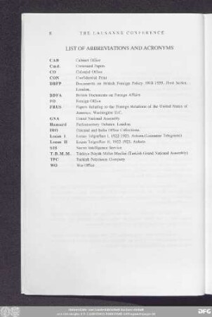 List Of Abbreviations And Acronyms