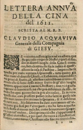 Lettera annua della Cina del 1611