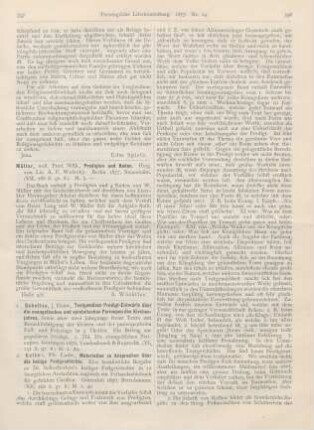 397 [Rezension] Müller, Wilh., Predigten und Reden. Hrsg. von A. E. Websky