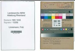 Entnazifizierung Fritz Linnemann , geb. 15.09.1913 (Steiger)