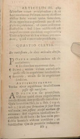 Quaestio CLXVII. De curiositate, in duos articulos divisa.