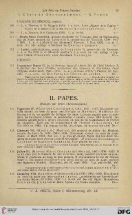 II. Papes (No. 114 - 156)