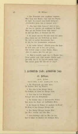 3. Geschichtliche Stoffe; geschichtliche Sage